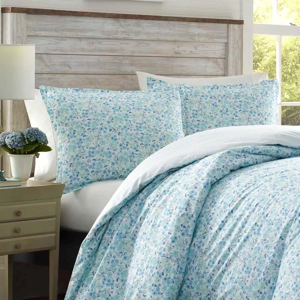 Laura Ashley - Twin Duvet Cover Set, Reversible Cotton Bedding with Matching Sham, Lightweight Cotton Bedding for All Seasons 