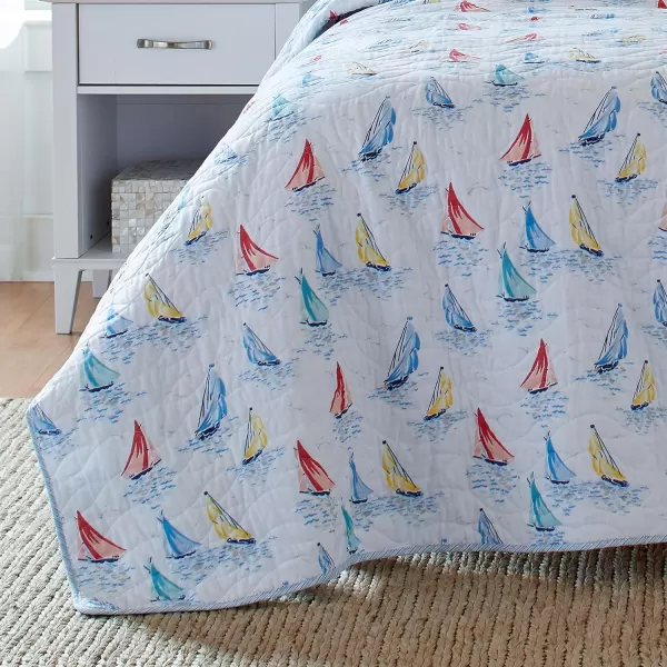 Laura Ashley - Twin Quilt Set, Cotton Reversible Bedding with Matching Sham, Home Decor Ideal for All Seasons 