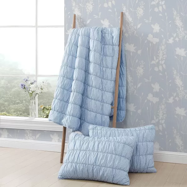 Laura Ashley- Twin Quilt Set, Reversible Bedding Set with Matching Sham, Lightweight Home Decor for All Seasons 
