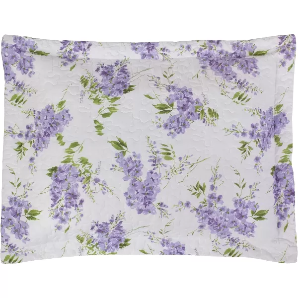 Laura Ashley - Twin Quilt Set, Reversible Cotton Bedding with Matching Sham, Lightweight Decor for All Seasons 