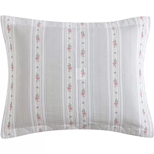Laura Ashley- Twin Quilt Set, Reversible Cotton Bedding with Matching Sham, Lightweight Home Decor for All Seasons 