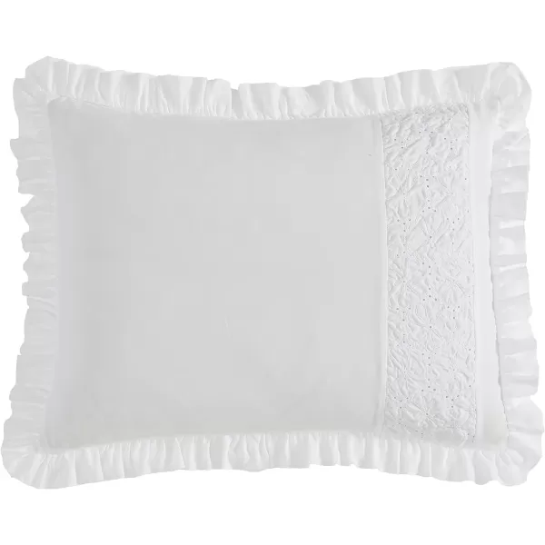 Laura Ashley- Twin XL Comforter, Reversible Bedding Set with Matching Shams, Dorm Room Essentials, Ruffled Home Decor 