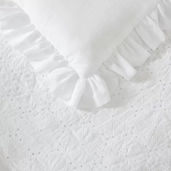 Laura Ashley- Twin XL Comforter, Reversible Bedding Set with Matching Shams, Dorm Room Essentials, Ruffled Home Decor 