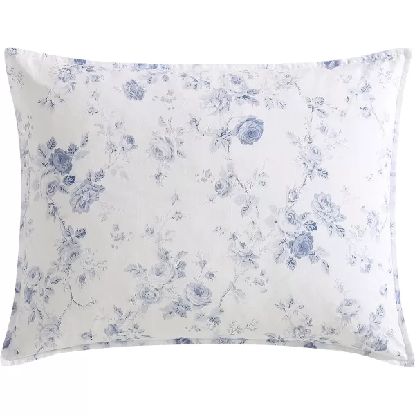 Laura Ashley- Twin XL Comforter Set, Reversible Cotton Bedding with Matching Sham, Farmhouse Home Décor 