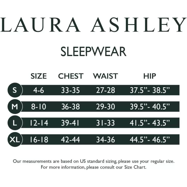 Laura Ashley Women's Pajamas 2 Piece Cotton Blend Notch Collar Button Down PJ Set