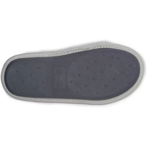Laura Ashley Womens Plush Terry Open Toe Memory Foam Spa Slippers, Rubber Sole Bow Band Home Slides Slipper for Ladies
