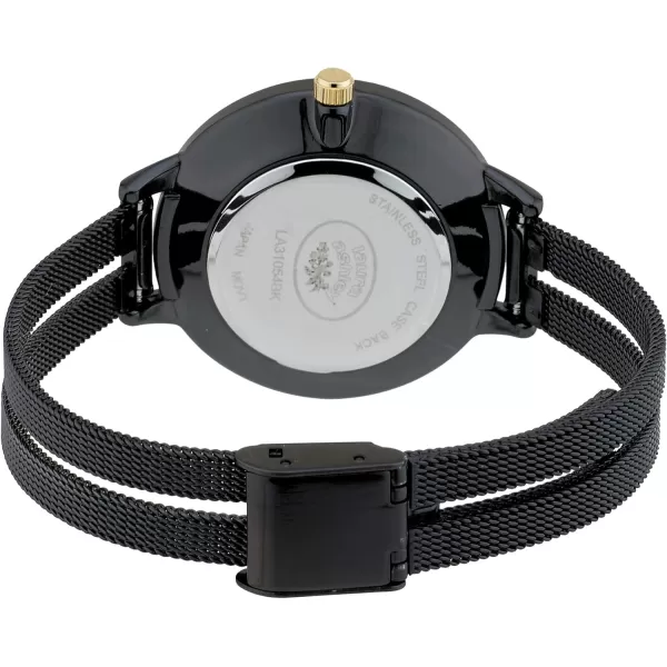 Laura Ashley Women's Round Case Split Mesh Band Sunray Dial Watch 