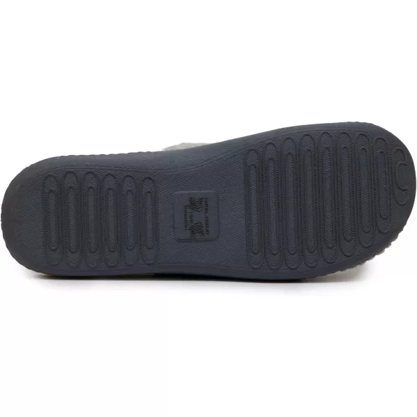 Laura Ashley Womens Rugged Memory Foam Terry Cloth Spa Slippers, Soft Non Slip Rubber Bottom Closed Toe House Slider Slipper