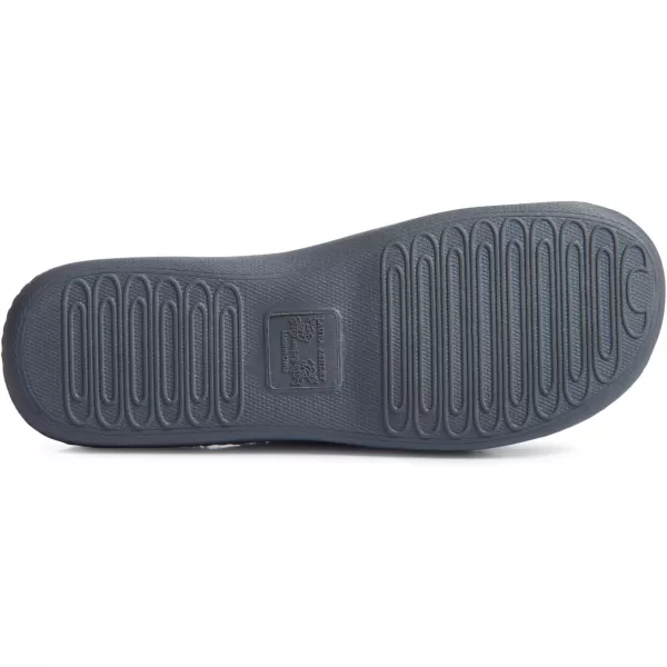 Laura Ashley Womens Rugged Memory Foam Terry Cloth Spa Slippers, Soft Non Slip Rubber Bottom Closed Toe House Slider Slipper