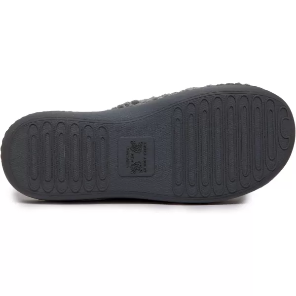 Laura Ashley Womens Rugged Memory Foam Terry Cloth Spa Slippers, Soft Non Slip Rubber Bottom Closed Toe House Slider Slipper