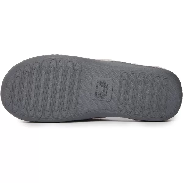 Laura Ashley Womens Rugged Memory Foam Terry Cloth Spa Slippers, Soft Non Slip Rubber Bottom Closed Toe House Slider Slipper