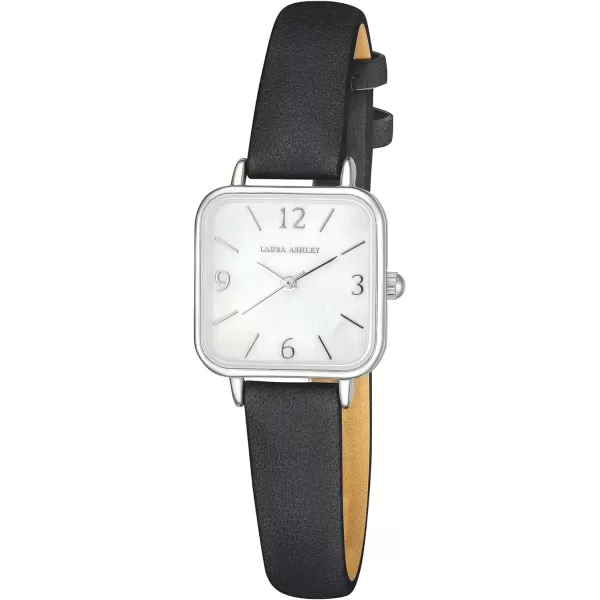 Laura Ashley Women's Square Case 24mm Vegan Leather Strap Watch 