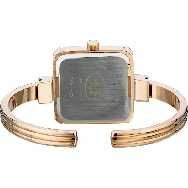 Laura Ashley Women's Stainless Steel Skinny Bangle Square Watch