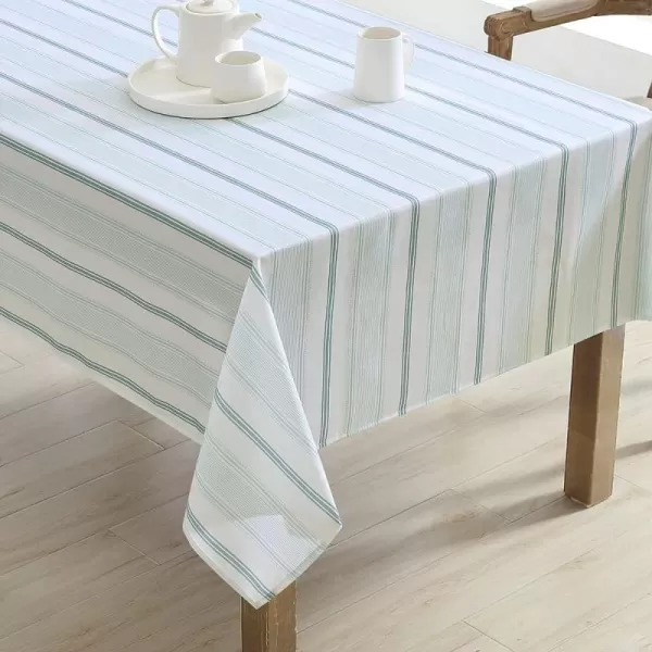 Laura Ashley Decorative Tablecloth, Wrinkle and Stain Resistant, Spillproof Water Repellant, Easy Care Washable Polyester Fabric for Dining, Kitchen, Holiday and Party, 70" Round, Cosmos