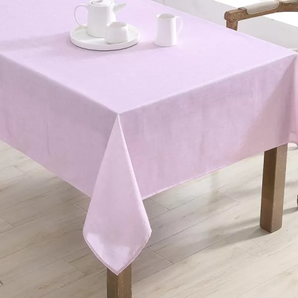 Laura Ashley Decorative Tablecloth, Wrinkle and Stain Resistant, Spillproof Water Repellant, Easy Care Washable Polyester Fabric for Dining, Kitchen, Holiday and Party, 70" Round, Cosmos
