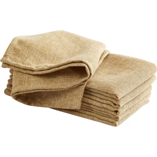 Laura Ashley Harper Luxuriously Smooth Fabric Napkins for Formal or Casual Dining, Holiday, Banquet, Wedding or Party, Set of 6 Napkins, Gold