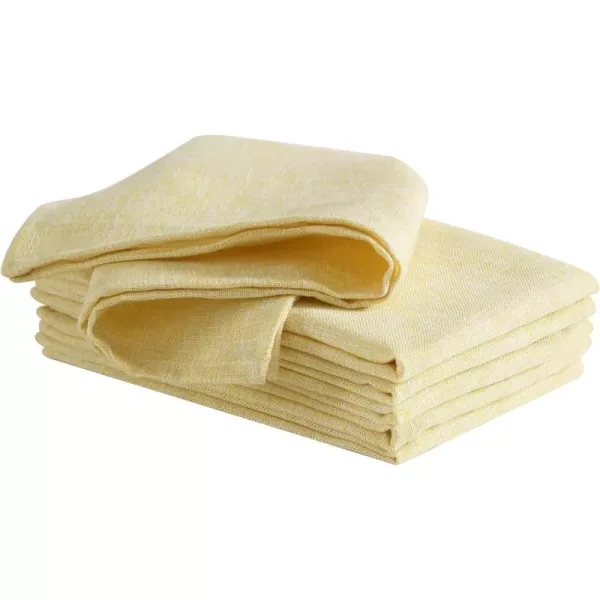 Laura Ashley Harper Luxuriously Smooth Fabric Napkins for Formal or Casual Dining, Holiday, Banquet, Wedding or Party, Set of 6 Napkins, Gold
