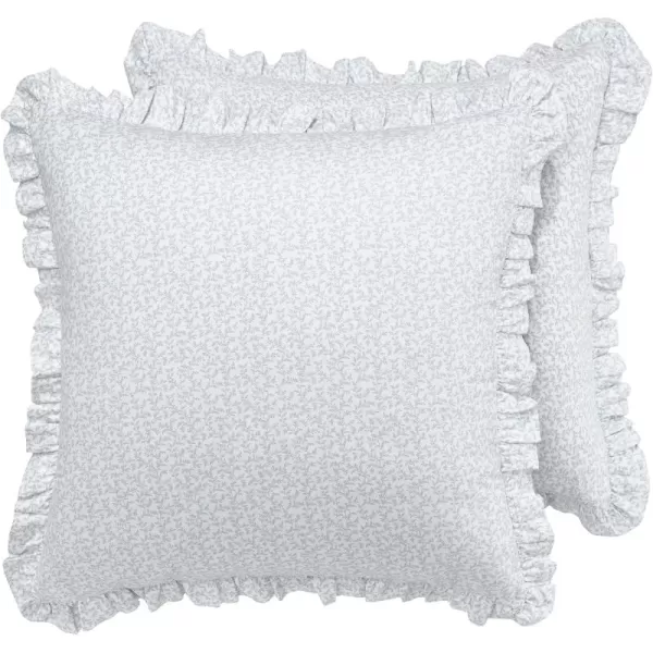 Laura Ashley Home Adelina White Ruffle Euro Sham Pair