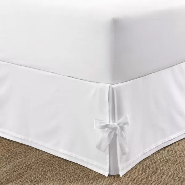 Laura Ashley Home - Corner Tied Tailored Bedskirt, Luxury Bedroom Decor, Wrinkle &amp; Fade Resistant 