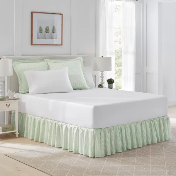 Laura Ashley Home - Cotton Ruffled Bedskirt, Lightweight Home Decor with Classic Style 