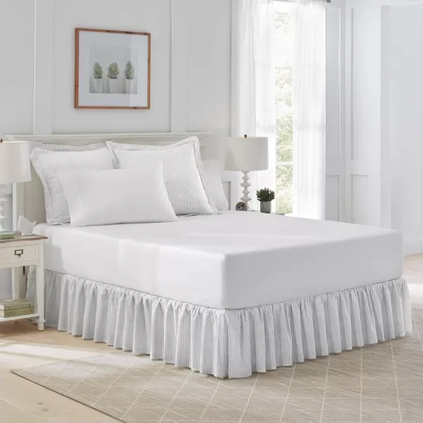 Laura Ashley Home - Cotton Ruffled Bedskirt, Lightweight Home Decor with Classic Style 