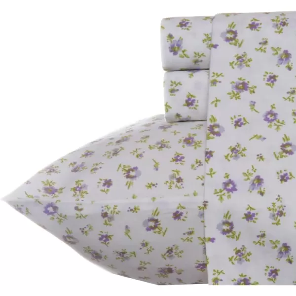 Laura Ashley Home - Full Sheets, Soft Sateen Cotton Bedding Set - Sleek, Smooth, &amp; Breathable Home Decor,Blossoming Blue