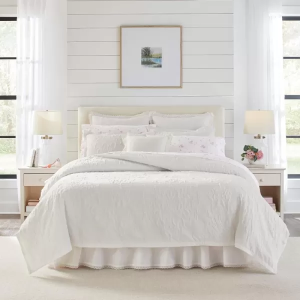 Laura Ashley Home- Queen Duvet Cover Set, Cotton Reversible Bedding with Matching Sham, Farmhouse Home Décor 