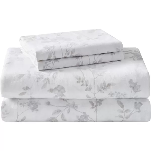 Laura Ashley Home - Queen Sheets, Cotton Flannel Bedding Set, Brushed for Extra Softness &amp; Comfort 