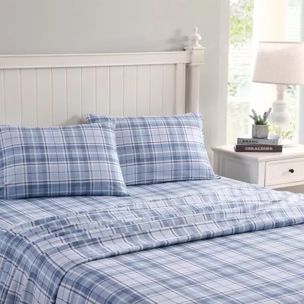 Laura Ashley Home - Queen Sheets, Cotton Flannel Bedding Set, Brushed for Extra Softness &amp; Comfort 