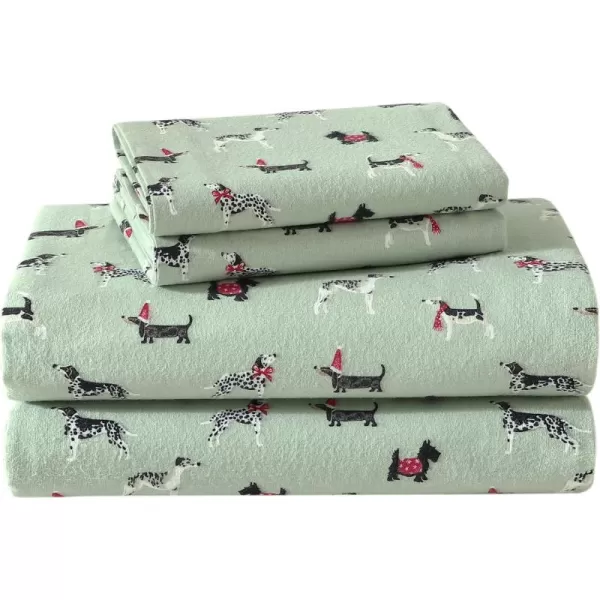 Laura Ashley Home - Queen Sheets, Cotton Flannel Bedding Set, Brushed for Extra Softness &amp; Comfort 