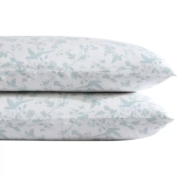 Laura Ashley Home - Standard Pillowcase Set, Cotton Sateen Bedding, Smooth &amp; Wrinkle-Resistant 