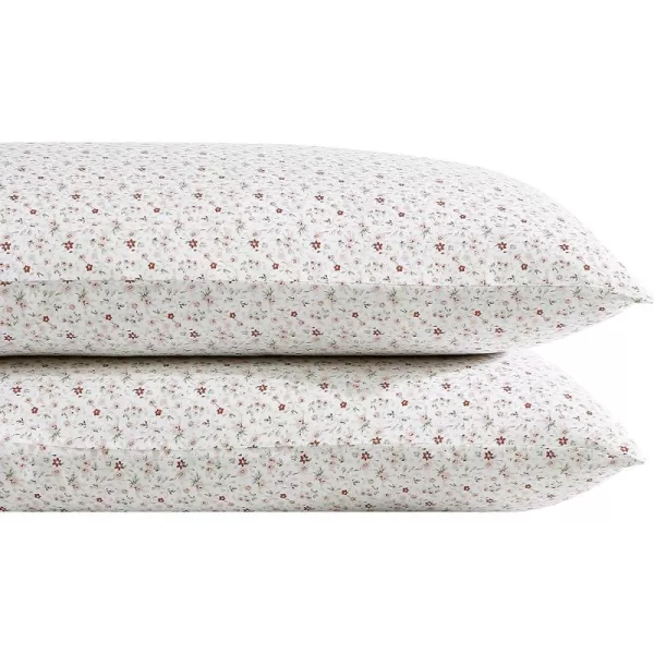 Laura Ashley Home - Standard Pillowcase Set, Cotton Sateen Bedding, Smooth &amp; Wrinkle-Resistant 
