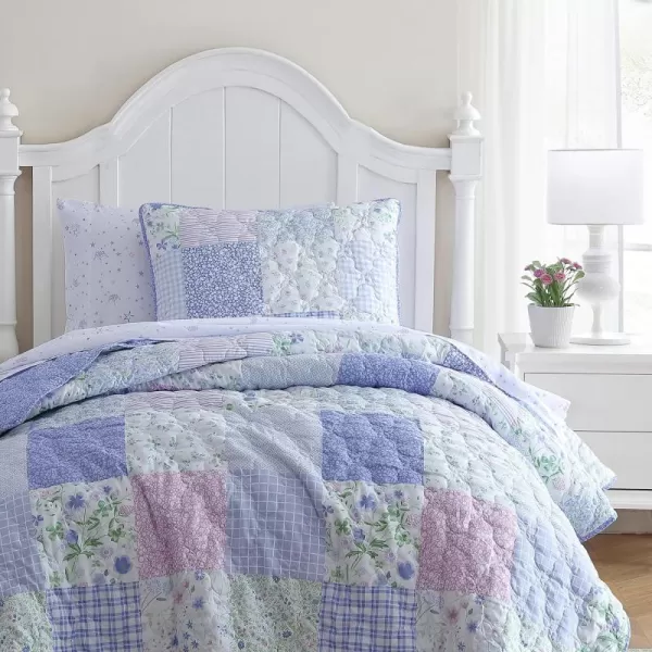 Laura Ashley Kids - Twin Quilt Set, Reversible Kids Bedding with Matching Sham, Ideal for Toddler Bedding Set 