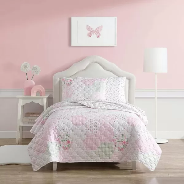 Laura Ashley Kids - Twin Quilt Set, Reversible Kids Bedding with Matching Sham, Ideal for Toddler Bedding Set 