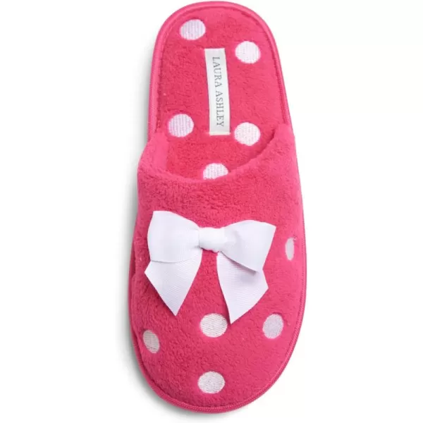 Laura Ashley Ladies Embroidered Soft Terry Scuff Slipper