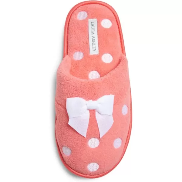 Laura Ashley Ladies Embroidered Soft Terry Scuff Slipper