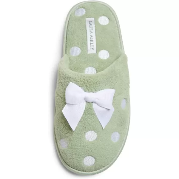 Laura Ashley Ladies Embroidered Soft Terry Scuff Slipper