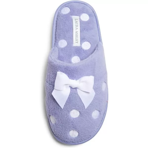 Laura Ashley Ladies Embroidered Soft Terry Scuff Slipper