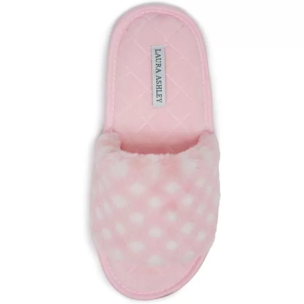 Laura Ashley Ladies Open Toe Plush Terry Slipper