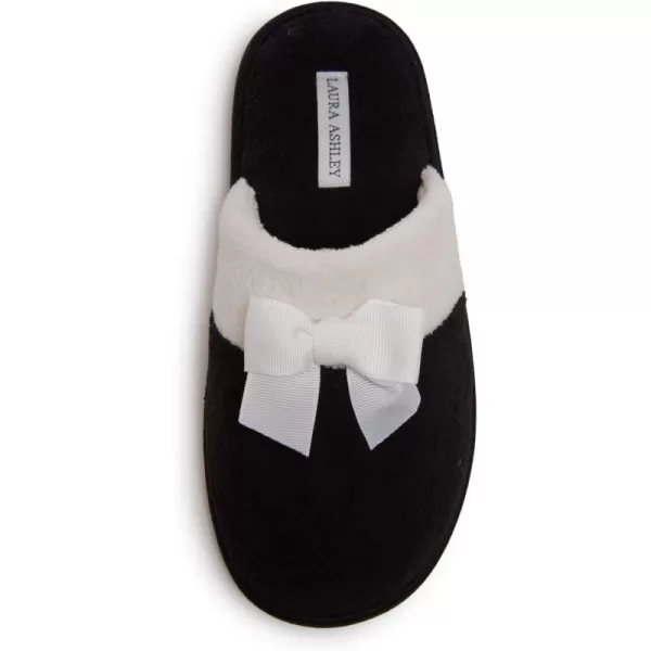 Laura Ashley Ladies Terry Scuff Slipper with Bow 