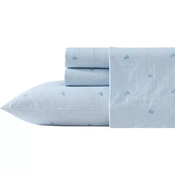 Laura Ashley - Queen Sheets, Cotton Percale Bedding Set, Lightweight &amp; Breathable Home Decor 