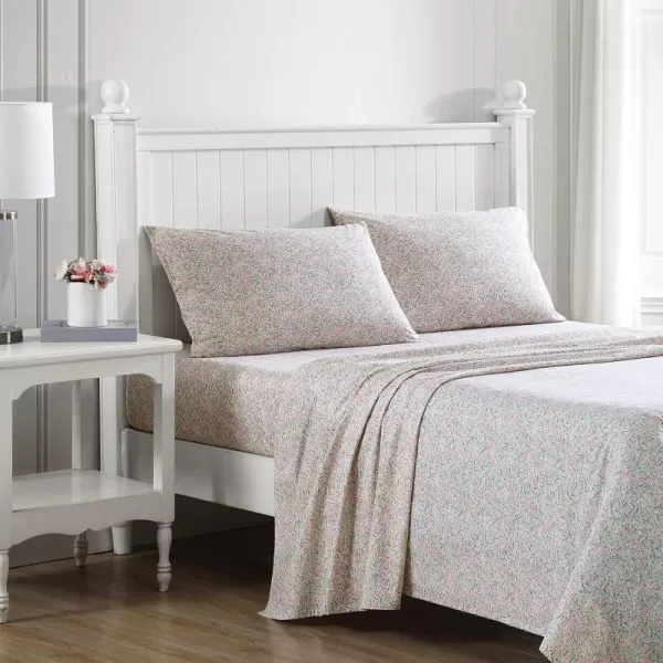 Laura Ashley - Queen Sheets, Cotton Percale Bedding Set, Lightweight &amp; Breathable Home Decor 