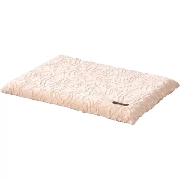 Laura Ashley Roslyn Orthopedic Dog Bed, Dog Crate Pet Mat, Comfortable, Supportive and Cozy, Washable Stylish Plush Fabric Cover, Large 35" W x 22" L, Navy