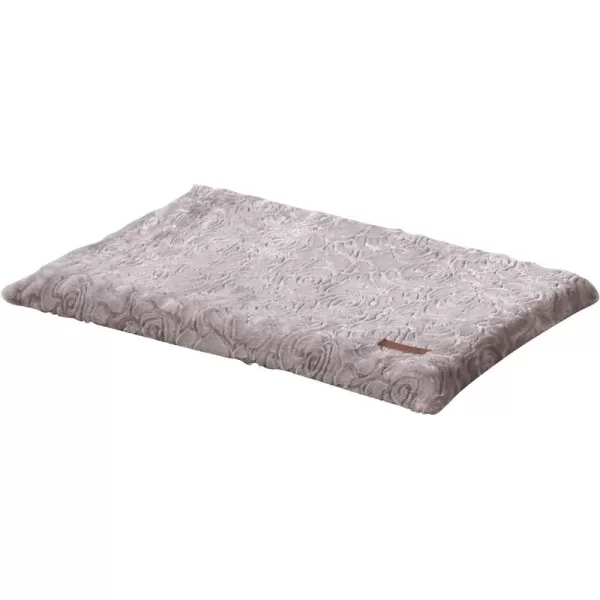 Laura Ashley Roslyn Orthopedic Dog Bed, Dog Crate Pet Mat, Comfortable, Supportive and Cozy, Washable Stylish Plush Fabric Cover, Large 35" W x 22" L, Navy