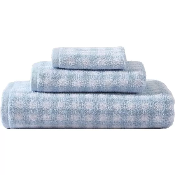 Laura Ashley Set Absorbent &amp; Fade Resistant Cotton Towels, Farmhouse Bathroom Decor, 6 Piece, Maude Solid White