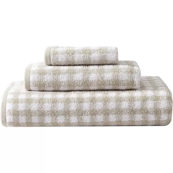 Laura Ashley Set Absorbent &amp; Fade Resistant Cotton Towels, Farmhouse Bathroom Decor, 6 Piece, Maude Solid White