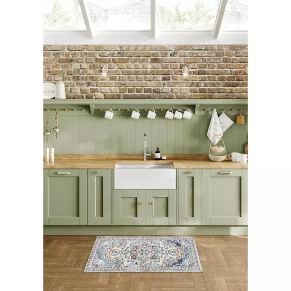 Laura Ashley Turkish Mystic Chenille Accent Rug - Randy | Modern Home Décor | Measures 26.5"X45" | Blue