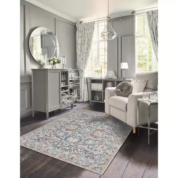 Laura Ashley Turkish Mystic Chenille Area Rug - Genevive | Modern Home Décor | Measures 5'X7' | Navy Blue