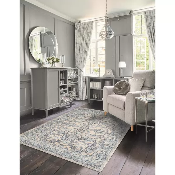 Laura Ashley Turkish Mystic Chenille Area Rug - Genevive | Modern Home Décor | Measures 5'X7' | Navy Blue