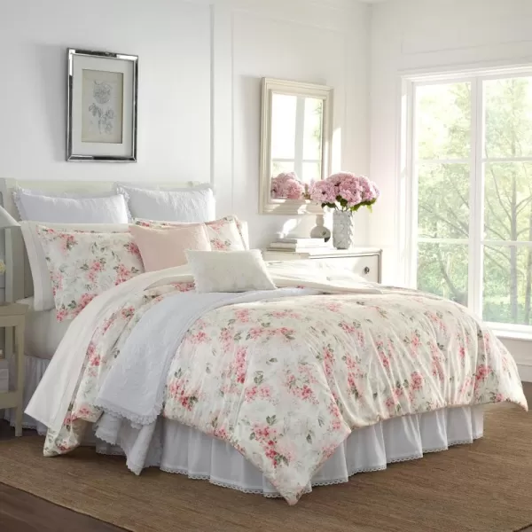 Laura Ashley - Twin Comforter Set, Luxury Bedding with Matching Sham, Stylish Home Decor for All Seasons 